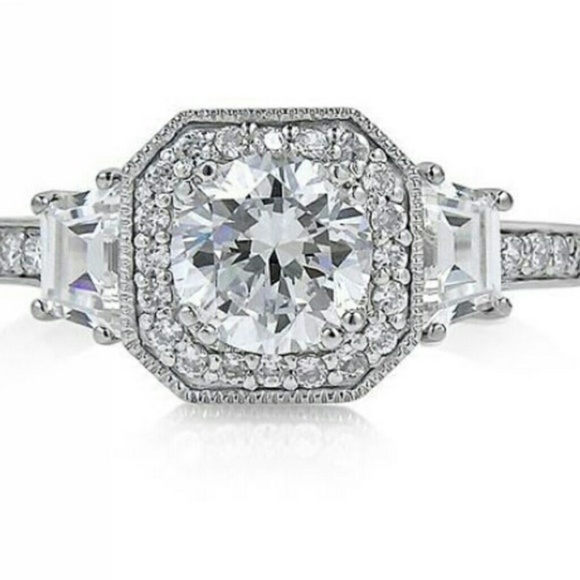 1ct  Engagement Ring Diamond Synthetic CZ - Picture 3 of 11